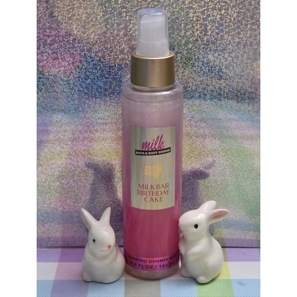 Bath & Body Works Milk Bar Birthday Cake Diamond Shimmer Body Mist NEW Rare